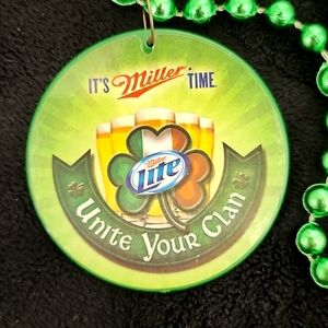 Miller Lite Collectible St Patrick's Beads Unite Your Clan